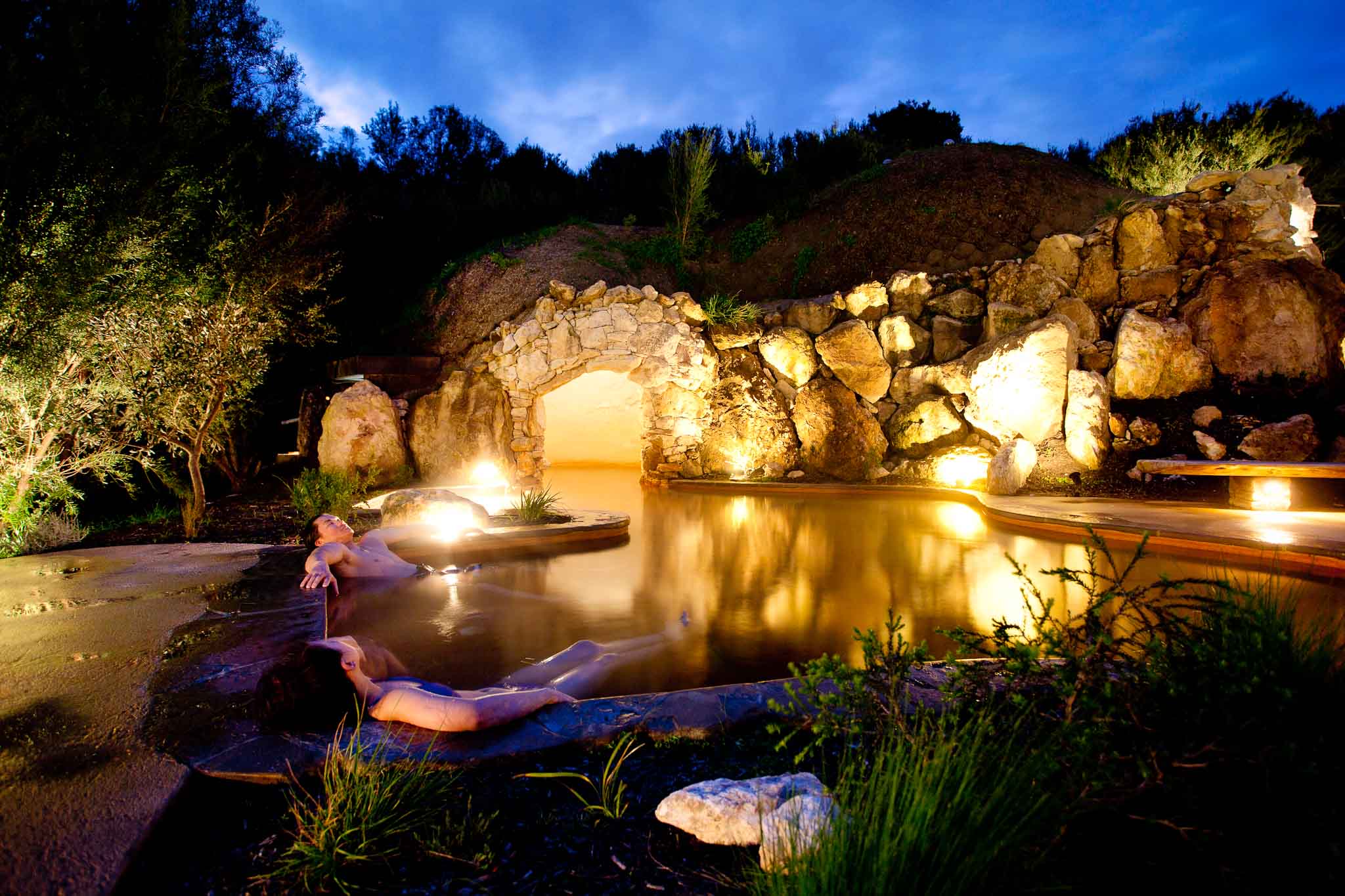 Hot Springs Cave Pool evening