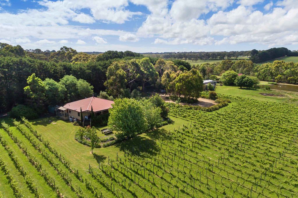 Birdseye view of house