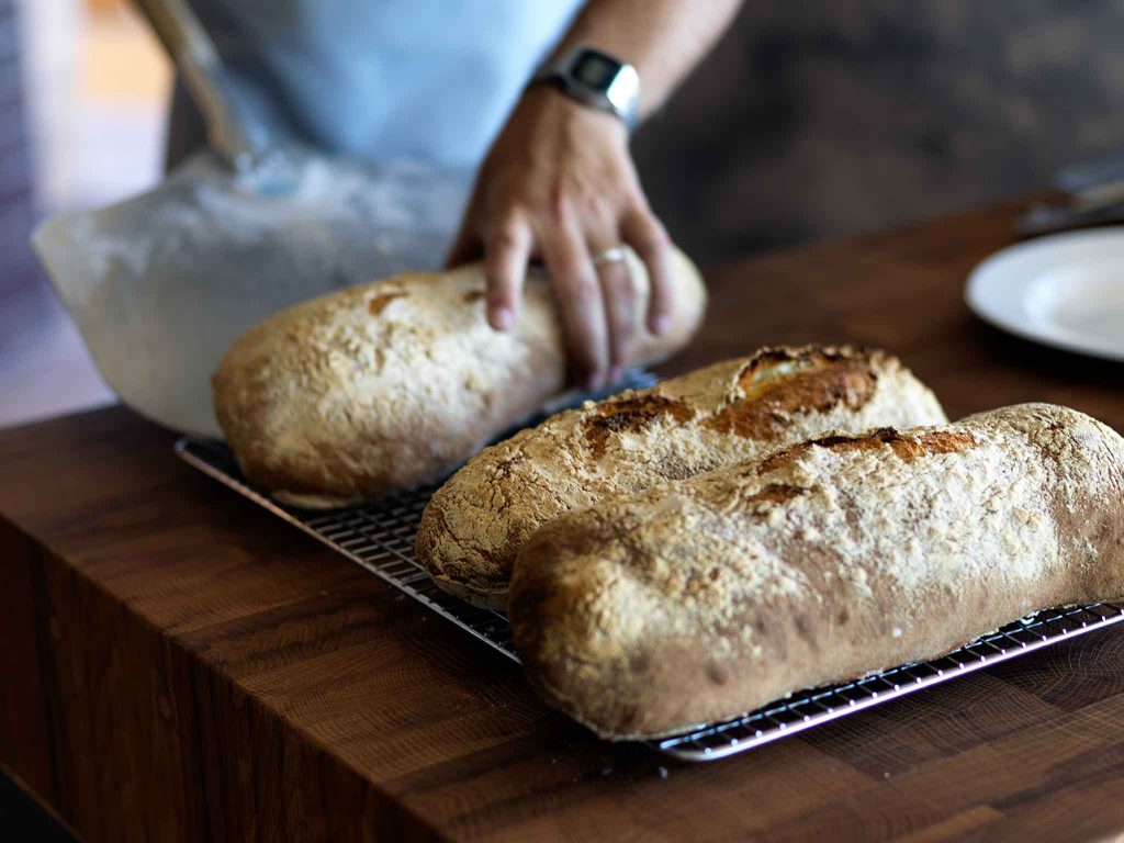 freshly baked bread